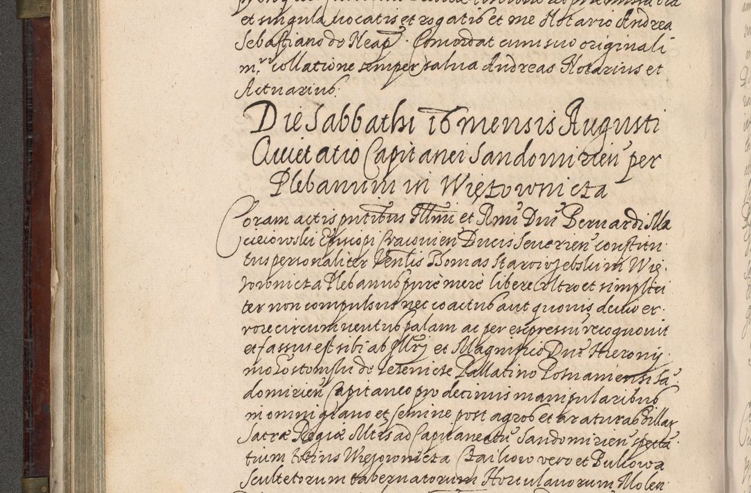 Zdjęcie nr 279 dla obiektu archiwalnego: Acta actorum, obligationum, inscriptionum, institutionum, erectionum, decretorum et generis eiusdem aliorum factorum et gestorum coram R. D. Bernardo Maciejowski, episcopo Cracoviensi per annnos 1603 - 1606 mensem Septembrem inclusive acticatorum.