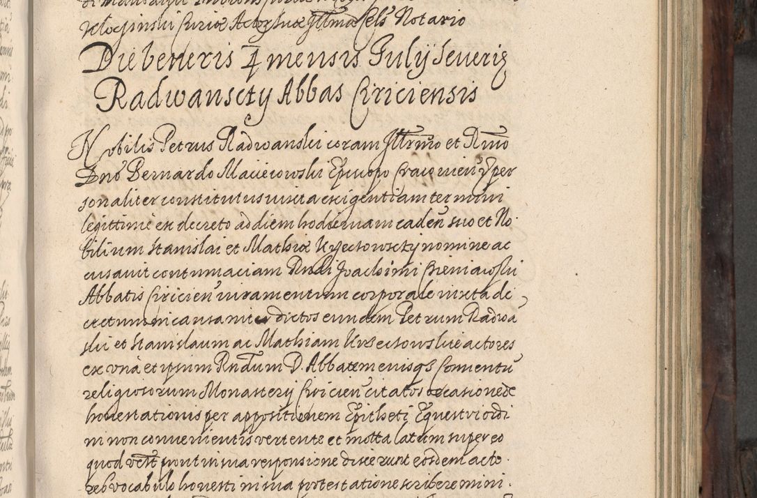 Zdjęcie nr 276 dla obiektu archiwalnego: Acta actorum, obligationum, inscriptionum, institutionum, erectionum, decretorum et generis eiusdem aliorum factorum et gestorum coram R. D. Bernardo Maciejowski, episcopo Cracoviensi per annnos 1603 - 1606 mensem Septembrem inclusive acticatorum.