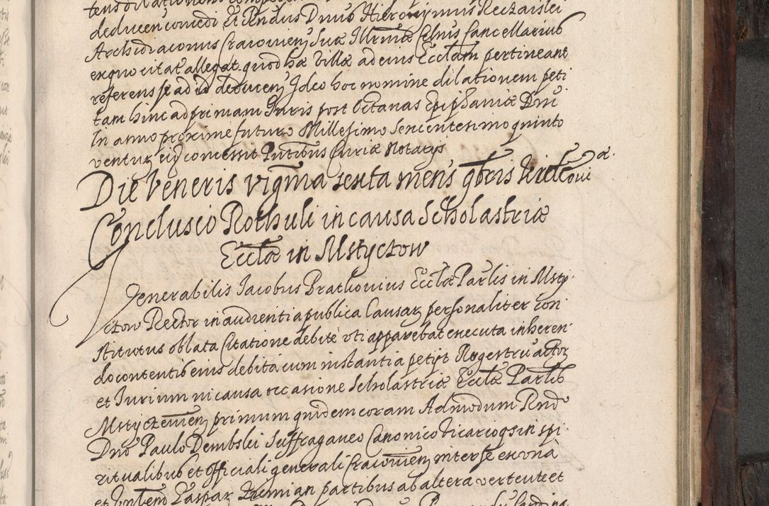 Zdjęcie nr 594 dla obiektu archiwalnego: Acta actorum, obligationum, inscriptionum, institutionum, erectionum, decretorum et generis eiusdem aliorum factorum et gestorum coram R. D. Bernardo Maciejowski, episcopo Cracoviensi per annnos 1603 - 1606 mensem Septembrem inclusive acticatorum.