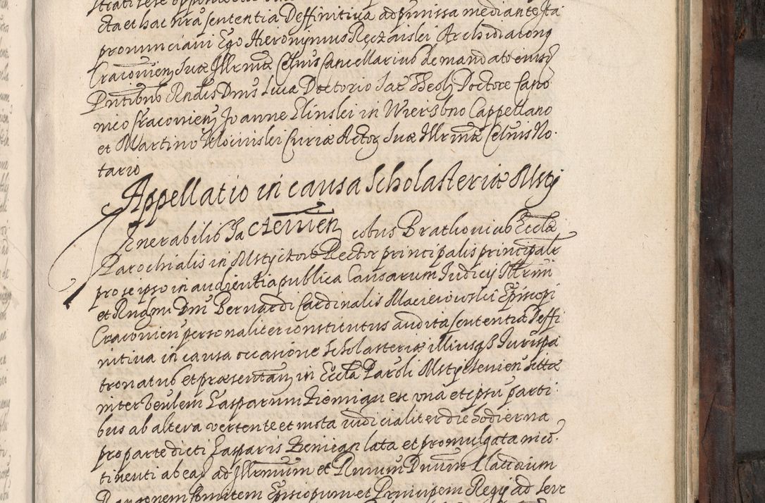 Zdjęcie nr 588 dla obiektu archiwalnego: Acta actorum, obligationum, inscriptionum, institutionum, erectionum, decretorum et generis eiusdem aliorum factorum et gestorum coram R. D. Bernardo Maciejowski, episcopo Cracoviensi per annnos 1603 - 1606 mensem Septembrem inclusive acticatorum.