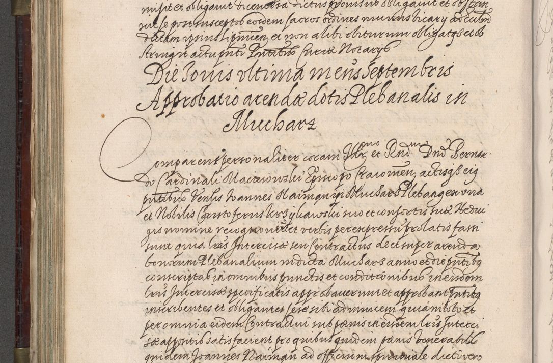 Zdjęcie nr 557 dla obiektu archiwalnego: Acta actorum, obligationum, inscriptionum, institutionum, erectionum, decretorum et generis eiusdem aliorum factorum et gestorum coram R. D. Bernardo Maciejowski, episcopo Cracoviensi per annnos 1603 - 1606 mensem Septembrem inclusive acticatorum.