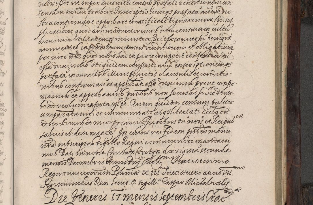 Zdjęcie nr 556 dla obiektu archiwalnego: Acta actorum, obligationum, inscriptionum, institutionum, erectionum, decretorum et generis eiusdem aliorum factorum et gestorum coram R. D. Bernardo Maciejowski, episcopo Cracoviensi per annnos 1603 - 1606 mensem Septembrem inclusive acticatorum.