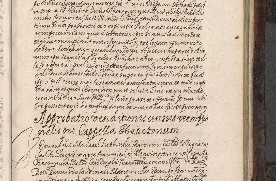 Zdjęcie nr 548 dla obiektu archiwalnego: Acta actorum, obligationum, inscriptionum, institutionum, erectionum, decretorum et generis eiusdem aliorum factorum et gestorum coram R. D. Bernardo Maciejowski, episcopo Cracoviensi per annnos 1603 - 1606 mensem Septembrem inclusive acticatorum.