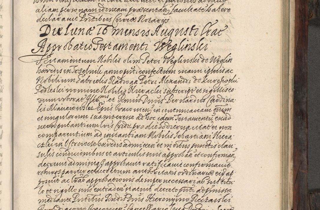 Zdjęcie nr 520 dla obiektu archiwalnego: Acta actorum, obligationum, inscriptionum, institutionum, erectionum, decretorum et generis eiusdem aliorum factorum et gestorum coram R. D. Bernardo Maciejowski, episcopo Cracoviensi per annnos 1603 - 1606 mensem Septembrem inclusive acticatorum.