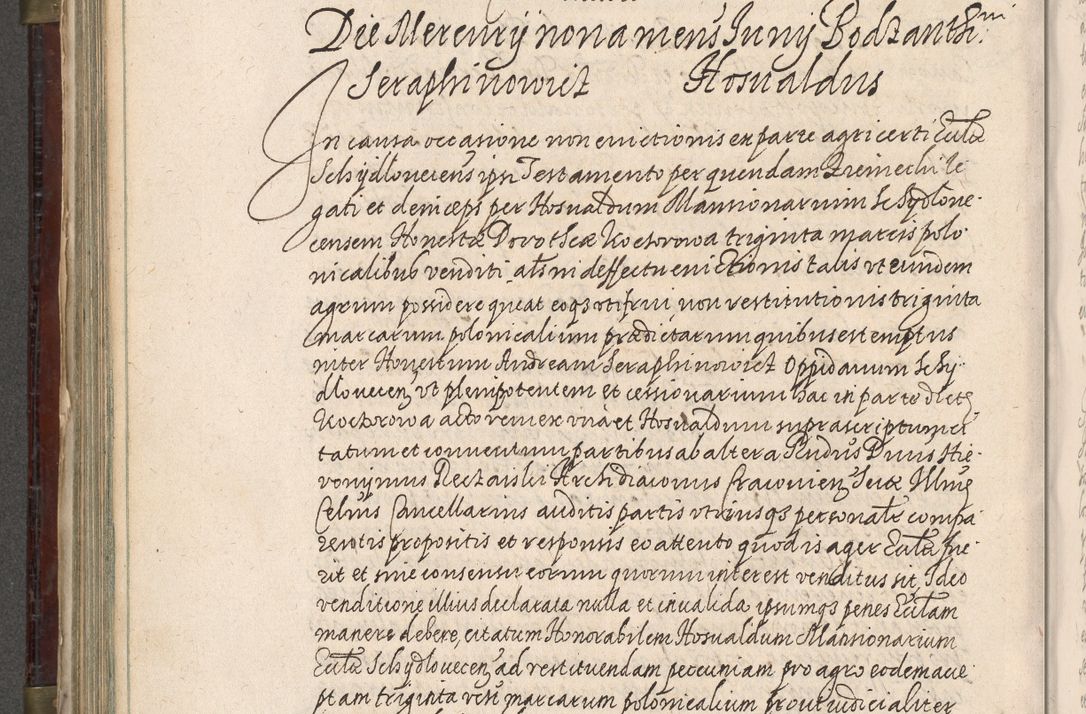 Zdjęcie nr 487 dla obiektu archiwalnego: Acta actorum, obligationum, inscriptionum, institutionum, erectionum, decretorum et generis eiusdem aliorum factorum et gestorum coram R. D. Bernardo Maciejowski, episcopo Cracoviensi per annnos 1603 - 1606 mensem Septembrem inclusive acticatorum.