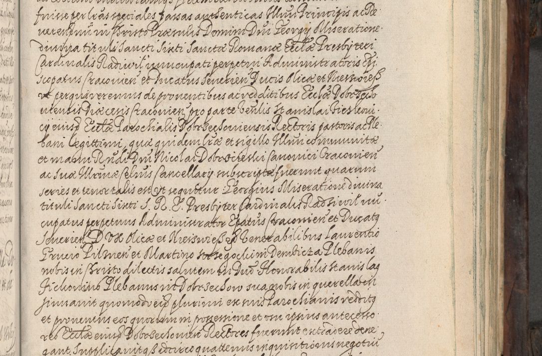 Zdjęcie nr 424 dla obiektu archiwalnego: Acta actorum, obligationum, inscriptionum, institutionum, erectionum, decretorum et generis eiusdem aliorum factorum et gestorum coram R. D. Bernardo Maciejowski, episcopo Cracoviensi per annnos 1603 - 1606 mensem Septembrem inclusive acticatorum.