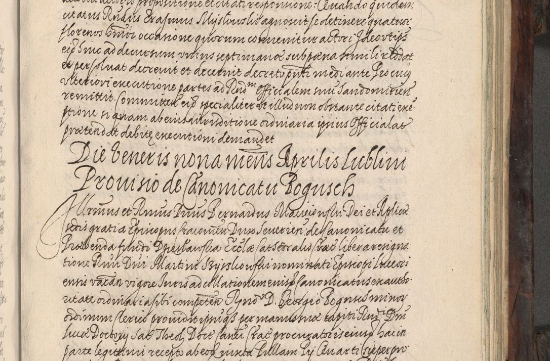 Zdjęcie nr 420 dla obiektu archiwalnego: Acta actorum, obligationum, inscriptionum, institutionum, erectionum, decretorum et generis eiusdem aliorum factorum et gestorum coram R. D. Bernardo Maciejowski, episcopo Cracoviensi per annnos 1603 - 1606 mensem Septembrem inclusive acticatorum.