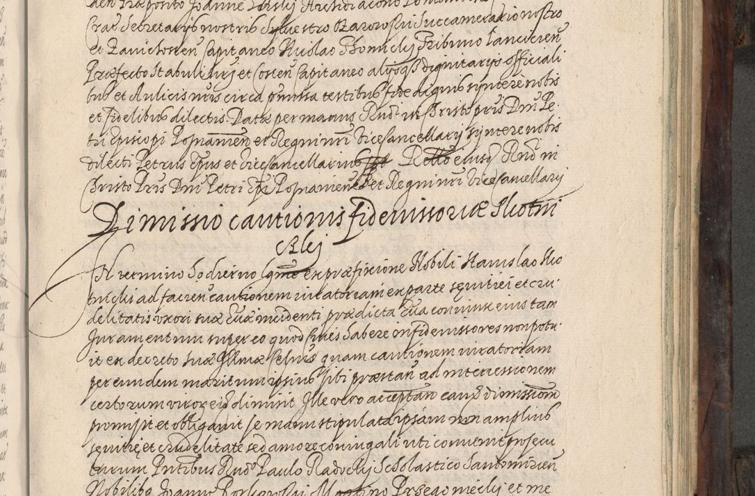 Zdjęcie nr 418 dla obiektu archiwalnego: Acta actorum, obligationum, inscriptionum, institutionum, erectionum, decretorum et generis eiusdem aliorum factorum et gestorum coram R. D. Bernardo Maciejowski, episcopo Cracoviensi per annnos 1603 - 1606 mensem Septembrem inclusive acticatorum.