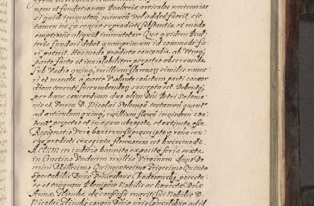 Zdjęcie nr 798 dla obiektu archiwalnego: Acta actorum, obligationum, inscriptionum, institutionum, erectionum, decretorum et generis eiusdem aliorum factorum et gestorum coram R. D. Bernardo Maciejowski, episcopo Cracoviensi per annnos 1603 - 1606 mensem Septembrem inclusive acticatorum.