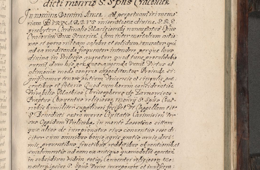 Zdjęcie nr 792 dla obiektu archiwalnego: Acta actorum, obligationum, inscriptionum, institutionum, erectionum, decretorum et generis eiusdem aliorum factorum et gestorum coram R. D. Bernardo Maciejowski, episcopo Cracoviensi per annnos 1603 - 1606 mensem Septembrem inclusive acticatorum.