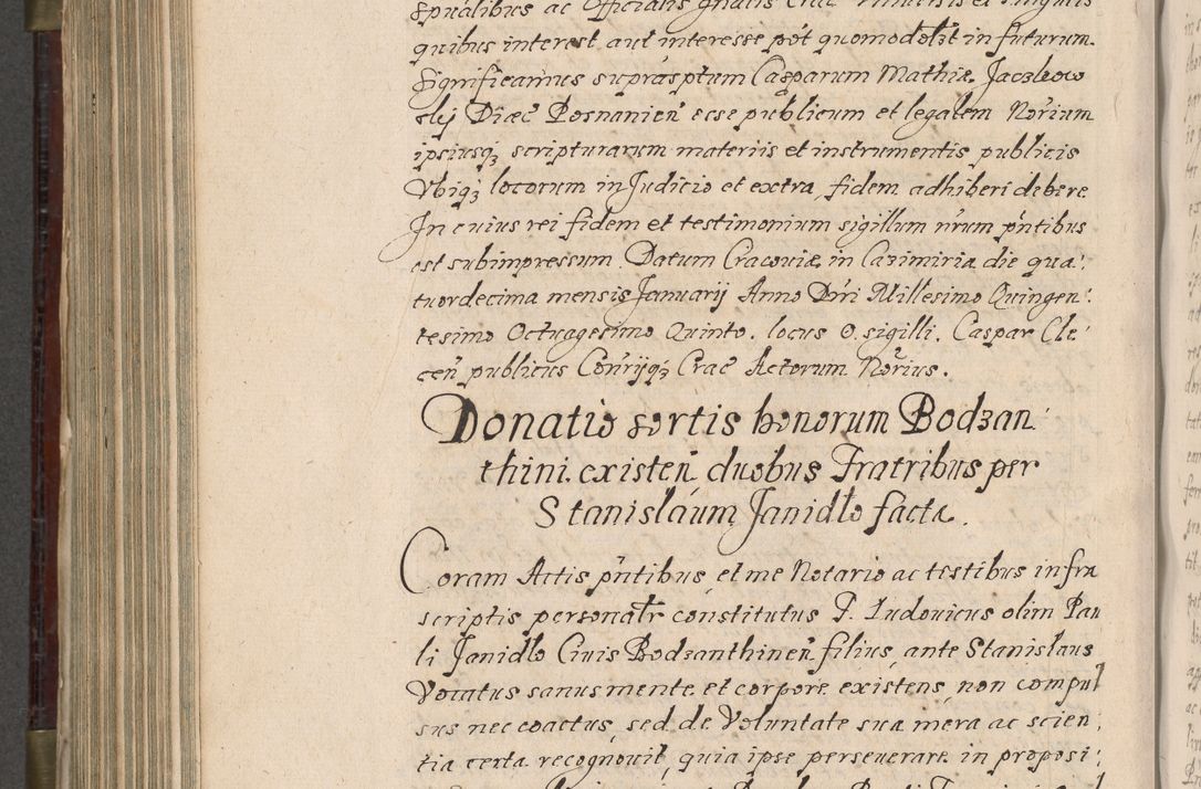 Zdjęcie nr 783 dla obiektu archiwalnego: Acta actorum, obligationum, inscriptionum, institutionum, erectionum, decretorum et generis eiusdem aliorum factorum et gestorum coram R. D. Bernardo Maciejowski, episcopo Cracoviensi per annnos 1603 - 1606 mensem Septembrem inclusive acticatorum.