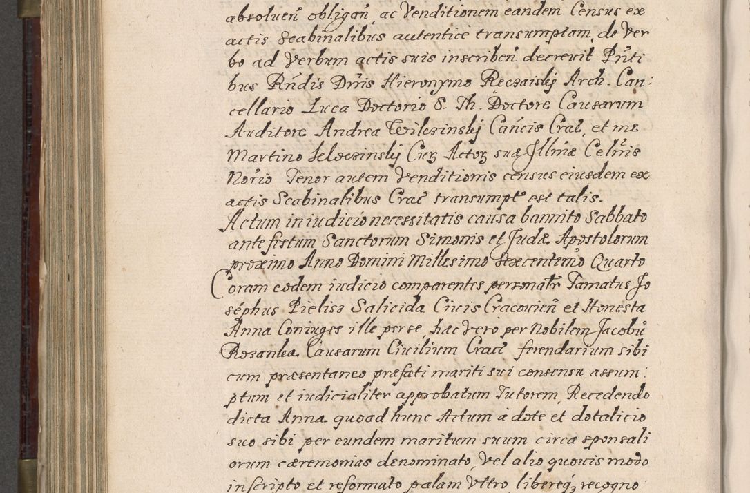 Zdjęcie nr 739 dla obiektu archiwalnego: Acta actorum, obligationum, inscriptionum, institutionum, erectionum, decretorum et generis eiusdem aliorum factorum et gestorum coram R. D. Bernardo Maciejowski, episcopo Cracoviensi per annnos 1603 - 1606 mensem Septembrem inclusive acticatorum.