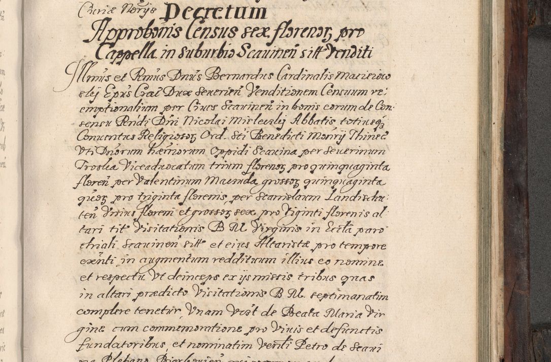 Zdjęcie nr 728 dla obiektu archiwalnego: Acta actorum, obligationum, inscriptionum, institutionum, erectionum, decretorum et generis eiusdem aliorum factorum et gestorum coram R. D. Bernardo Maciejowski, episcopo Cracoviensi per annnos 1603 - 1606 mensem Septembrem inclusive acticatorum.