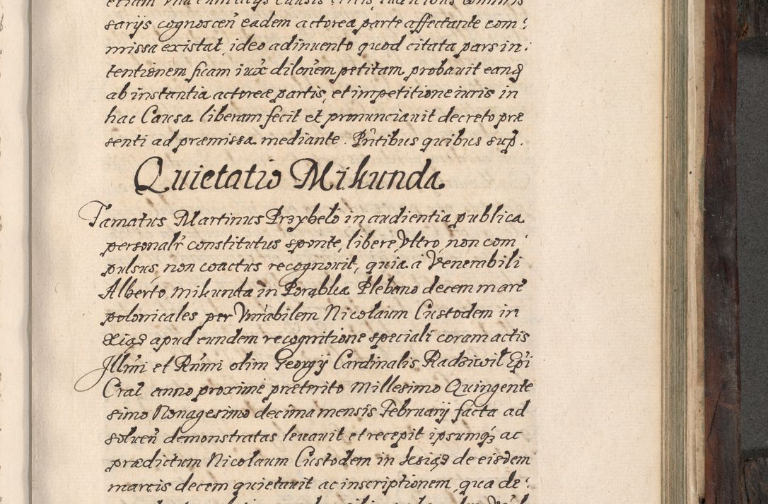 Zdjęcie nr 696 dla obiektu archiwalnego: Acta actorum, obligationum, inscriptionum, institutionum, erectionum, decretorum et generis eiusdem aliorum factorum et gestorum coram R. D. Bernardo Maciejowski, episcopo Cracoviensi per annnos 1603 - 1606 mensem Septembrem inclusive acticatorum.