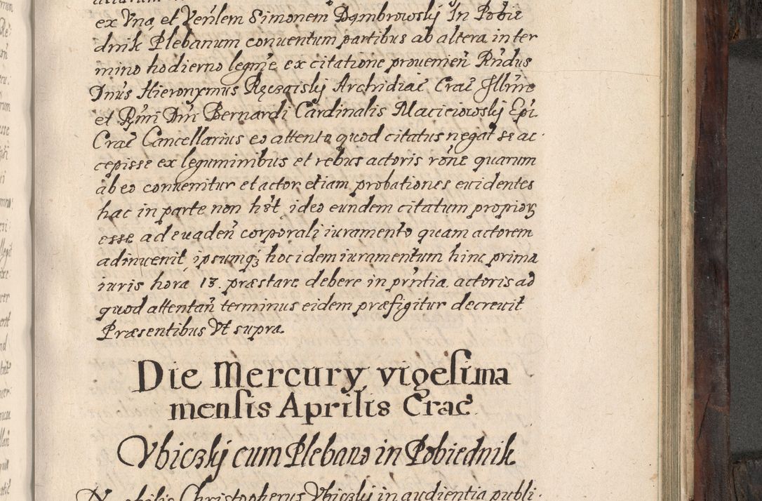 Zdjęcie nr 650 dla obiektu archiwalnego: Acta actorum, obligationum, inscriptionum, institutionum, erectionum, decretorum et generis eiusdem aliorum factorum et gestorum coram R. D. Bernardo Maciejowski, episcopo Cracoviensi per annnos 1603 - 1606 mensem Septembrem inclusive acticatorum.