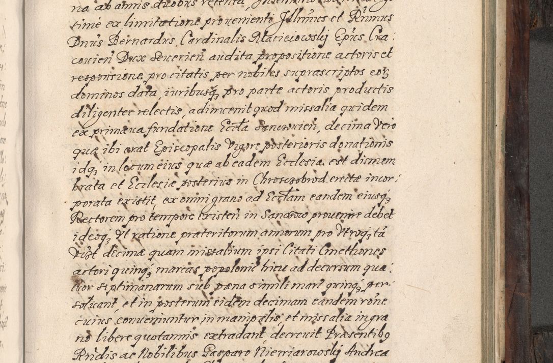 Zdjęcie nr 638 dla obiektu archiwalnego: Acta actorum, obligationum, inscriptionum, institutionum, erectionum, decretorum et generis eiusdem aliorum factorum et gestorum coram R. D. Bernardo Maciejowski, episcopo Cracoviensi per annnos 1603 - 1606 mensem Septembrem inclusive acticatorum.