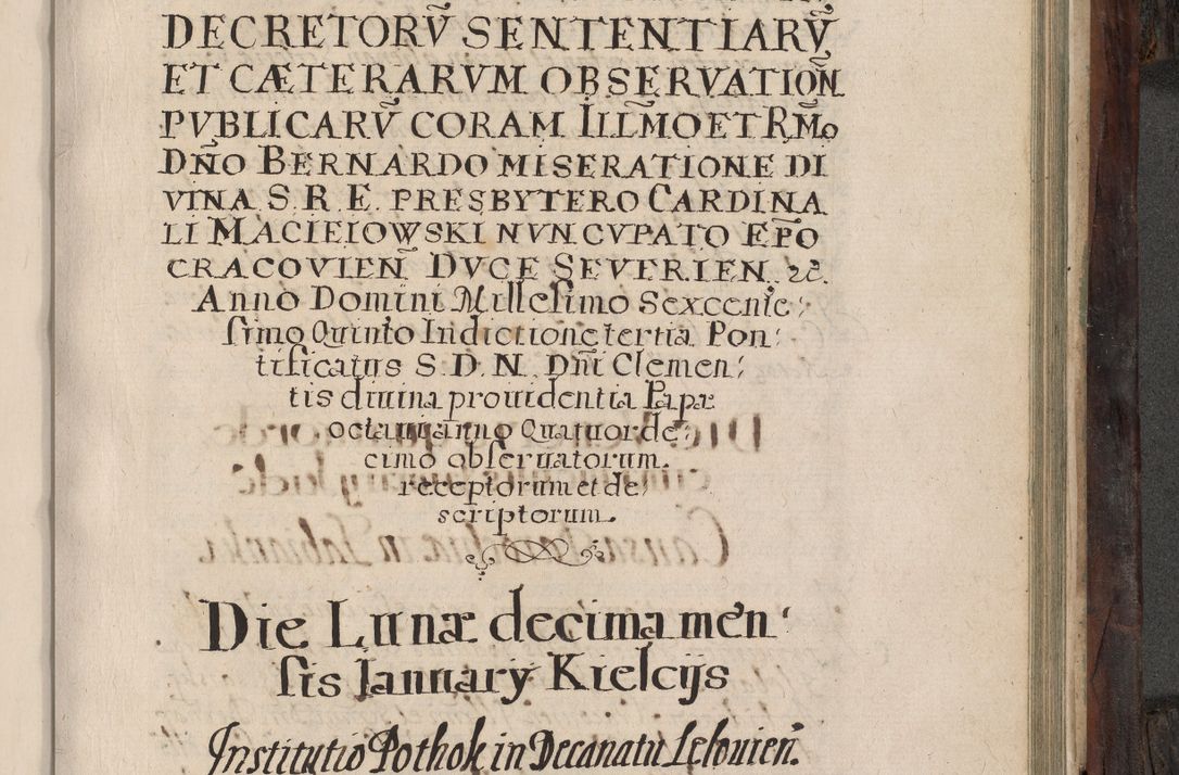 Zdjęcie nr 616 dla obiektu archiwalnego: Acta actorum, obligationum, inscriptionum, institutionum, erectionum, decretorum et generis eiusdem aliorum factorum et gestorum coram R. D. Bernardo Maciejowski, episcopo Cracoviensi per annnos 1603 - 1606 mensem Septembrem inclusive acticatorum.
