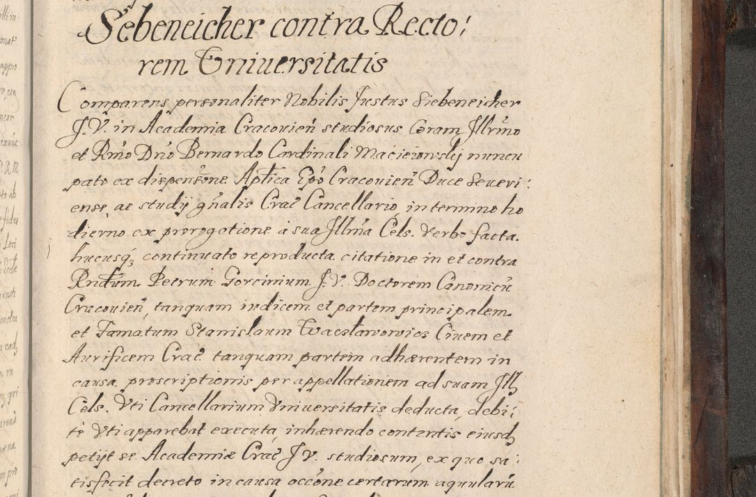 Zdjęcie nr 1004 dla obiektu archiwalnego: Acta actorum, obligationum, inscriptionum, institutionum, erectionum, decretorum et generis eiusdem aliorum factorum et gestorum coram R. D. Bernardo Maciejowski, episcopo Cracoviensi per annnos 1603 - 1606 mensem Septembrem inclusive acticatorum.