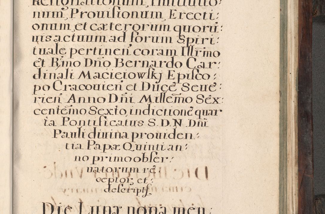 Zdjęcie nr 896 dla obiektu archiwalnego: Acta actorum, obligationum, inscriptionum, institutionum, erectionum, decretorum et generis eiusdem aliorum factorum et gestorum coram R. D. Bernardo Maciejowski, episcopo Cracoviensi per annnos 1603 - 1606 mensem Septembrem inclusive acticatorum.