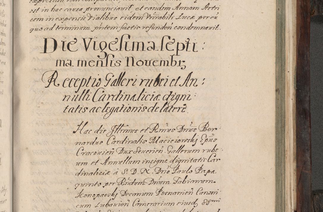 Zdjęcie nr 870 dla obiektu archiwalnego: Acta actorum, obligationum, inscriptionum, institutionum, erectionum, decretorum et generis eiusdem aliorum factorum et gestorum coram R. D. Bernardo Maciejowski, episcopo Cracoviensi per annnos 1603 - 1606 mensem Septembrem inclusive acticatorum.