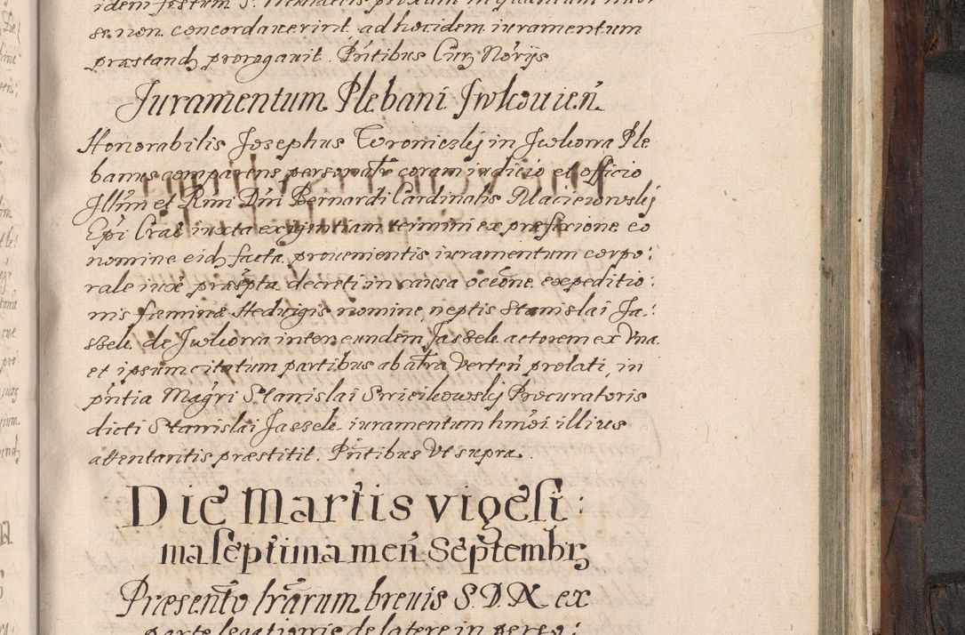 Zdjęcie nr 860 dla obiektu archiwalnego: Acta actorum, obligationum, inscriptionum, institutionum, erectionum, decretorum et generis eiusdem aliorum factorum et gestorum coram R. D. Bernardo Maciejowski, episcopo Cracoviensi per annnos 1603 - 1606 mensem Septembrem inclusive acticatorum.