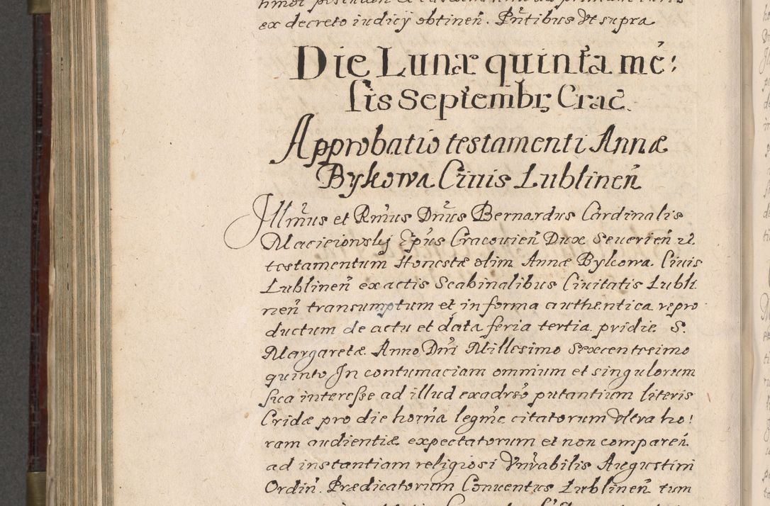 Zdjęcie nr 811 dla obiektu archiwalnego: Acta actorum, obligationum, inscriptionum, institutionum, erectionum, decretorum et generis eiusdem aliorum factorum et gestorum coram R. D. Bernardo Maciejowski, episcopo Cracoviensi per annnos 1603 - 1606 mensem Septembrem inclusive acticatorum.