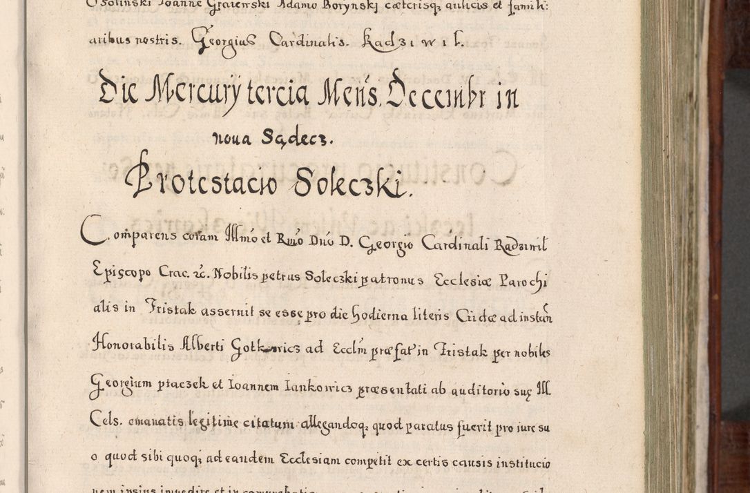 Zdjęcie nr 200 dla obiektu archiwalnego: Acta actorum, obligationum, erectionum, decretorum, rovisionum, instutionum, confirmationum caeterarumque causarum et negotiorum ad forum spirituale pertinentium coram R. D. Georgio S. R. E. Cardinali presbytero Radziwiłł nuncupato, perpetuo administratore episcopatus Cracoviensis et Ducatus Severiensis, duce in Olika et Nieśież, Sacrique Romani Imperii principe ab anno 1597 ad annum 1600 diem 12 Februarii inclusive, etiam sub ansentia eius Cracoviae acticatorum.