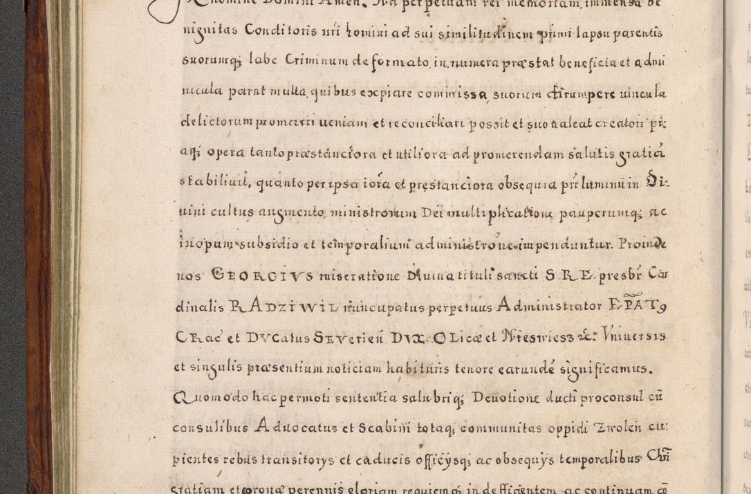 Zdjęcie nr 169 dla obiektu archiwalnego: Acta actorum, obligationum, erectionum, decretorum, rovisionum, instutionum, confirmationum caeterarumque causarum et negotiorum ad forum spirituale pertinentium coram R. D. Georgio S. R. E. Cardinali presbytero Radziwiłł nuncupato, perpetuo administratore episcopatus Cracoviensis et Ducatus Severiensis, duce in Olika et Nieśież, Sacrique Romani Imperii principe ab anno 1597 ad annum 1600 diem 12 Februarii inclusive, etiam sub ansentia eius Cracoviae acticatorum.