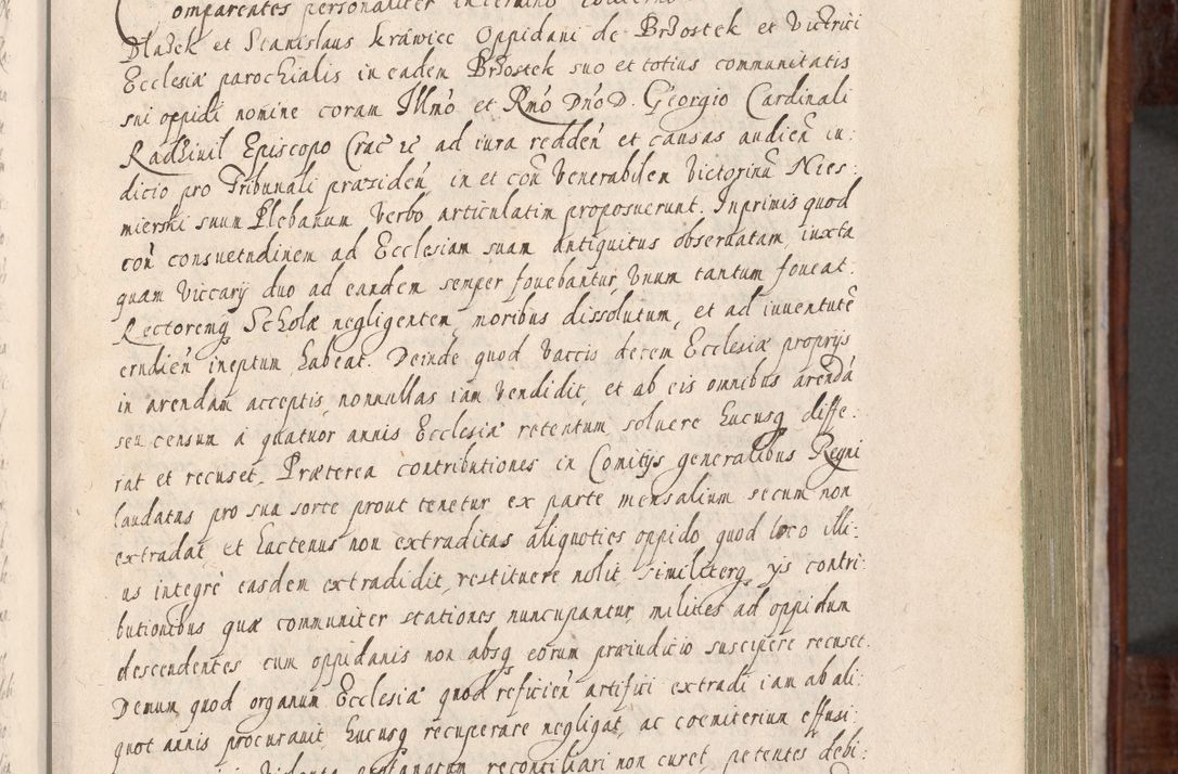 Zdjęcie nr 148 dla obiektu archiwalnego: Acta actorum, obligationum, erectionum, decretorum, rovisionum, instutionum, confirmationum caeterarumque causarum et negotiorum ad forum spirituale pertinentium coram R. D. Georgio S. R. E. Cardinali presbytero Radziwiłł nuncupato, perpetuo administratore episcopatus Cracoviensis et Ducatus Severiensis, duce in Olika et Nieśież, Sacrique Romani Imperii principe ab anno 1597 ad annum 1600 diem 12 Februarii inclusive, etiam sub ansentia eius Cracoviae acticatorum.