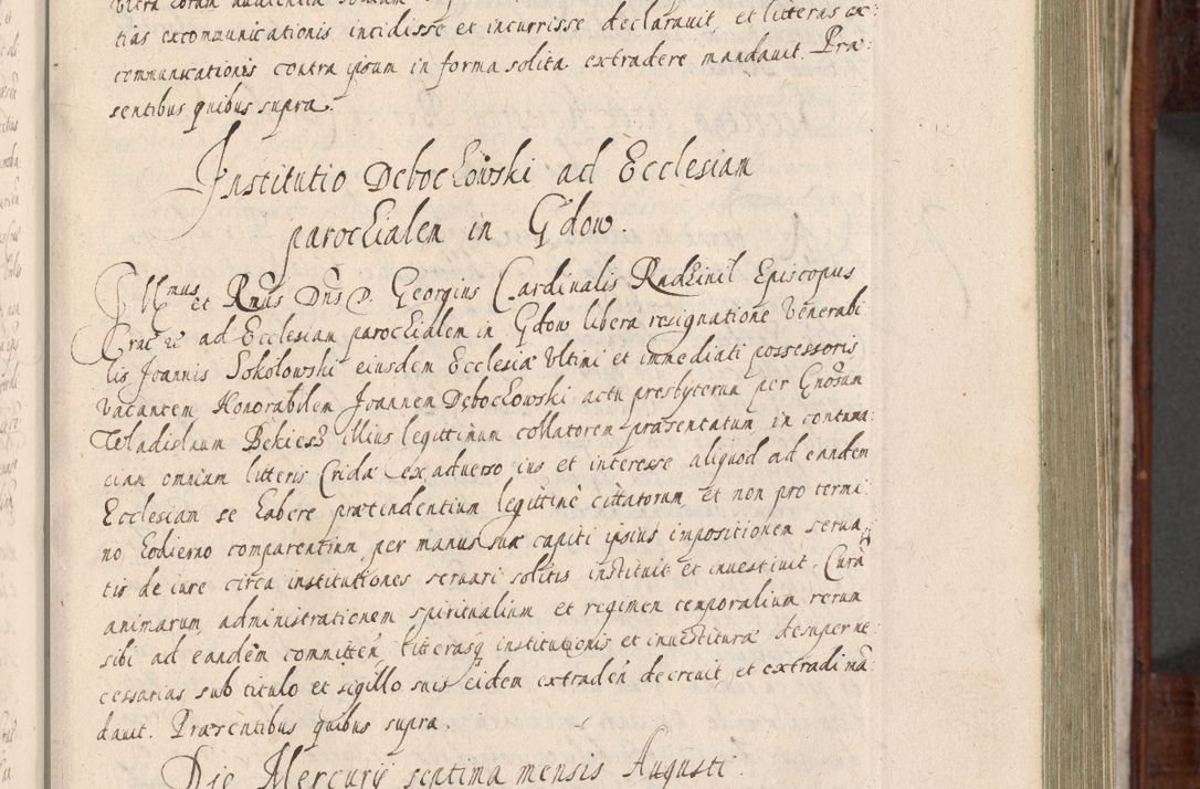 Zdjęcie nr 130 dla obiektu archiwalnego: Acta actorum, obligationum, erectionum, decretorum, rovisionum, instutionum, confirmationum caeterarumque causarum et negotiorum ad forum spirituale pertinentium coram R. D. Georgio S. R. E. Cardinali presbytero Radziwiłł nuncupato, perpetuo administratore episcopatus Cracoviensis et Ducatus Severiensis, duce in Olika et Nieśież, Sacrique Romani Imperii principe ab anno 1597 ad annum 1600 diem 12 Februarii inclusive, etiam sub ansentia eius Cracoviae acticatorum.
