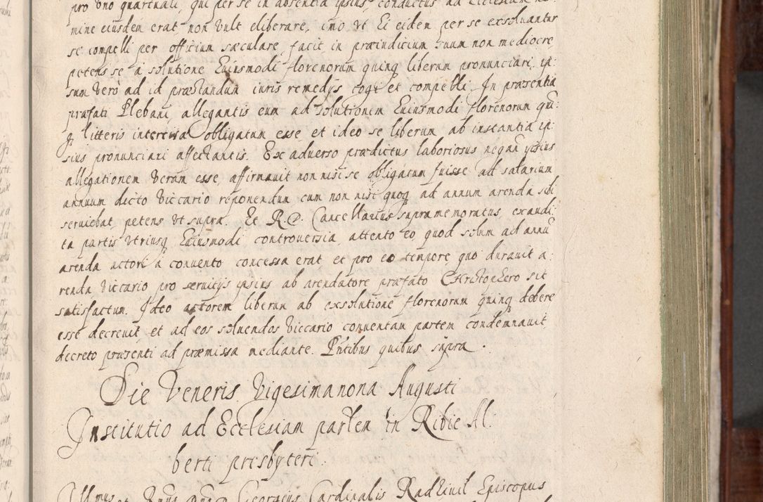 Zdjęcie nr 132 dla obiektu archiwalnego: Acta actorum, obligationum, erectionum, decretorum, rovisionum, instutionum, confirmationum caeterarumque causarum et negotiorum ad forum spirituale pertinentium coram R. D. Georgio S. R. E. Cardinali presbytero Radziwiłł nuncupato, perpetuo administratore episcopatus Cracoviensis et Ducatus Severiensis, duce in Olika et Nieśież, Sacrique Romani Imperii principe ab anno 1597 ad annum 1600 diem 12 Februarii inclusive, etiam sub ansentia eius Cracoviae acticatorum.