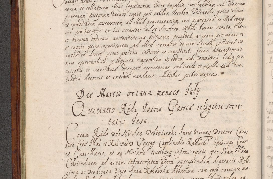 Zdjęcie nr 113 dla obiektu archiwalnego: Acta actorum, obligationum, erectionum, decretorum, rovisionum, instutionum, confirmationum caeterarumque causarum et negotiorum ad forum spirituale pertinentium coram R. D. Georgio S. R. E. Cardinali presbytero Radziwiłł nuncupato, perpetuo administratore episcopatus Cracoviensis et Ducatus Severiensis, duce in Olika et Nieśież, Sacrique Romani Imperii principe ab anno 1597 ad annum 1600 diem 12 Februarii inclusive, etiam sub ansentia eius Cracoviae acticatorum.
