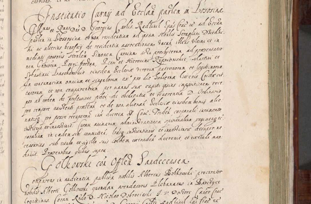 Zdjęcie nr 106 dla obiektu archiwalnego: Acta actorum, obligationum, erectionum, decretorum, rovisionum, instutionum, confirmationum caeterarumque causarum et negotiorum ad forum spirituale pertinentium coram R. D. Georgio S. R. E. Cardinali presbytero Radziwiłł nuncupato, perpetuo administratore episcopatus Cracoviensis et Ducatus Severiensis, duce in Olika et Nieśież, Sacrique Romani Imperii principe ab anno 1597 ad annum 1600 diem 12 Februarii inclusive, etiam sub ansentia eius Cracoviae acticatorum.
