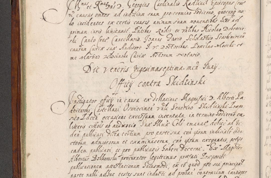 Zdjęcie nr 103 dla obiektu archiwalnego: Acta actorum, obligationum, erectionum, decretorum, rovisionum, instutionum, confirmationum caeterarumque causarum et negotiorum ad forum spirituale pertinentium coram R. D. Georgio S. R. E. Cardinali presbytero Radziwiłł nuncupato, perpetuo administratore episcopatus Cracoviensis et Ducatus Severiensis, duce in Olika et Nieśież, Sacrique Romani Imperii principe ab anno 1597 ad annum 1600 diem 12 Februarii inclusive, etiam sub ansentia eius Cracoviae acticatorum.
