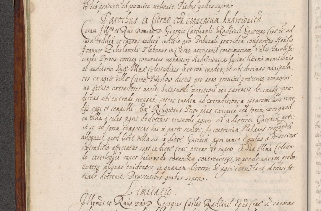 Zdjęcie nr 93 dla obiektu archiwalnego: Acta actorum, obligationum, erectionum, decretorum, rovisionum, instutionum, confirmationum caeterarumque causarum et negotiorum ad forum spirituale pertinentium coram R. D. Georgio S. R. E. Cardinali presbytero Radziwiłł nuncupato, perpetuo administratore episcopatus Cracoviensis et Ducatus Severiensis, duce in Olika et Nieśież, Sacrique Romani Imperii principe ab anno 1597 ad annum 1600 diem 12 Februarii inclusive, etiam sub ansentia eius Cracoviae acticatorum.