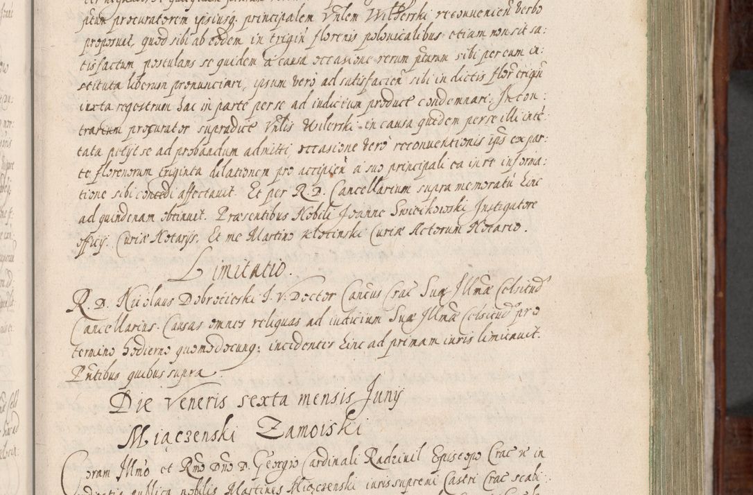 Zdjęcie nr 78 dla obiektu archiwalnego: Acta actorum, obligationum, erectionum, decretorum, rovisionum, instutionum, confirmationum caeterarumque causarum et negotiorum ad forum spirituale pertinentium coram R. D. Georgio S. R. E. Cardinali presbytero Radziwiłł nuncupato, perpetuo administratore episcopatus Cracoviensis et Ducatus Severiensis, duce in Olika et Nieśież, Sacrique Romani Imperii principe ab anno 1597 ad annum 1600 diem 12 Februarii inclusive, etiam sub ansentia eius Cracoviae acticatorum.