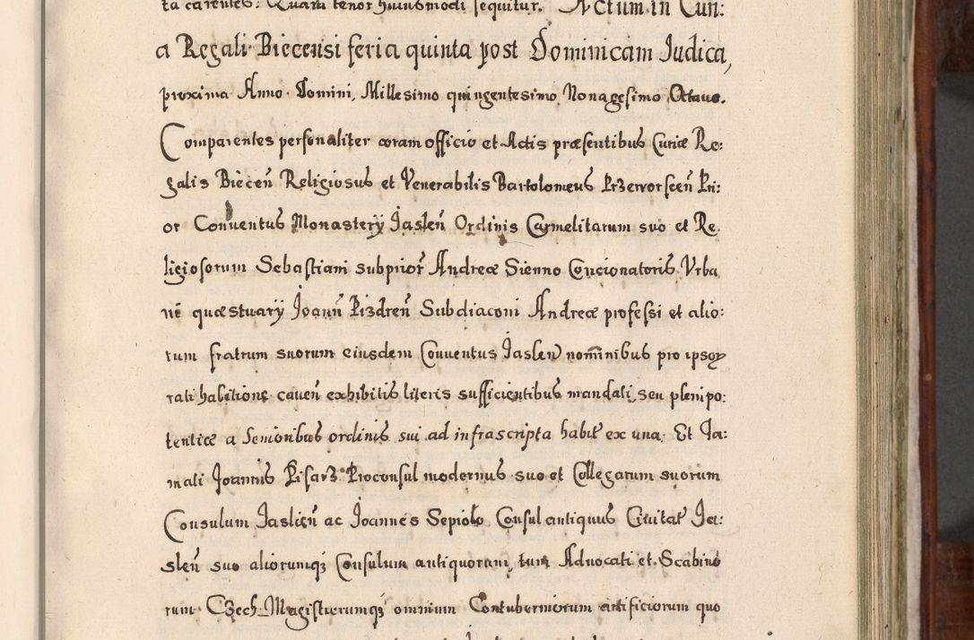 Zdjęcie nr 400 dla obiektu archiwalnego: Acta actorum, obligationum, erectionum, decretorum, rovisionum, instutionum, confirmationum caeterarumque causarum et negotiorum ad forum spirituale pertinentium coram R. D. Georgio S. R. E. Cardinali presbytero Radziwiłł nuncupato, perpetuo administratore episcopatus Cracoviensis et Ducatus Severiensis, duce in Olika et Nieśież, Sacrique Romani Imperii principe ab anno 1597 ad annum 1600 diem 12 Februarii inclusive, etiam sub ansentia eius Cracoviae acticatorum.