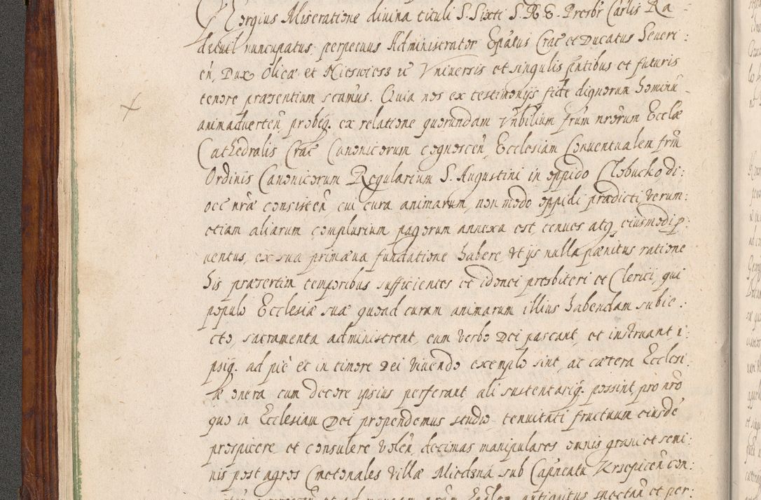 Zdjęcie nr 63 dla obiektu archiwalnego: Acta actorum, obligationum, erectionum, decretorum, rovisionum, instutionum, confirmationum caeterarumque causarum et negotiorum ad forum spirituale pertinentium coram R. D. Georgio S. R. E. Cardinali presbytero Radziwiłł nuncupato, perpetuo administratore episcopatus Cracoviensis et Ducatus Severiensis, duce in Olika et Nieśież, Sacrique Romani Imperii principe ab anno 1597 ad annum 1600 diem 12 Februarii inclusive, etiam sub ansentia eius Cracoviae acticatorum.