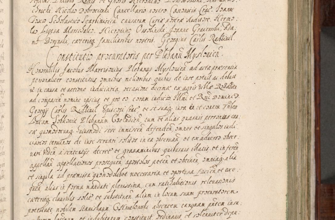 Zdjęcie nr 64 dla obiektu archiwalnego: Acta actorum, obligationum, erectionum, decretorum, rovisionum, instutionum, confirmationum caeterarumque causarum et negotiorum ad forum spirituale pertinentium coram R. D. Georgio S. R. E. Cardinali presbytero Radziwiłł nuncupato, perpetuo administratore episcopatus Cracoviensis et Ducatus Severiensis, duce in Olika et Nieśież, Sacrique Romani Imperii principe ab anno 1597 ad annum 1600 diem 12 Februarii inclusive, etiam sub ansentia eius Cracoviae acticatorum.