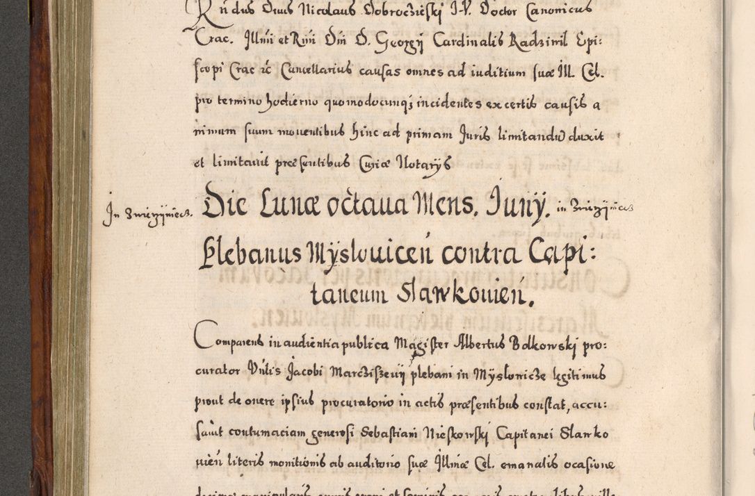 Zdjęcie nr 393 dla obiektu archiwalnego: Acta actorum, obligationum, erectionum, decretorum, rovisionum, instutionum, confirmationum caeterarumque causarum et negotiorum ad forum spirituale pertinentium coram R. D. Georgio S. R. E. Cardinali presbytero Radziwiłł nuncupato, perpetuo administratore episcopatus Cracoviensis et Ducatus Severiensis, duce in Olika et Nieśież, Sacrique Romani Imperii principe ab anno 1597 ad annum 1600 diem 12 Februarii inclusive, etiam sub ansentia eius Cracoviae acticatorum.