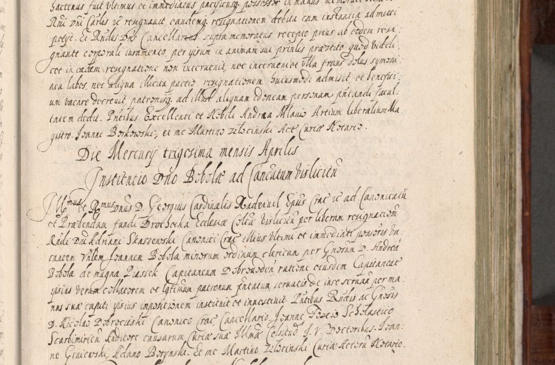Zdjęcie nr 52 dla obiektu archiwalnego: Acta actorum, obligationum, erectionum, decretorum, rovisionum, instutionum, confirmationum caeterarumque causarum et negotiorum ad forum spirituale pertinentium coram R. D. Georgio S. R. E. Cardinali presbytero Radziwiłł nuncupato, perpetuo administratore episcopatus Cracoviensis et Ducatus Severiensis, duce in Olika et Nieśież, Sacrique Romani Imperii principe ab anno 1597 ad annum 1600 diem 12 Februarii inclusive, etiam sub ansentia eius Cracoviae acticatorum.