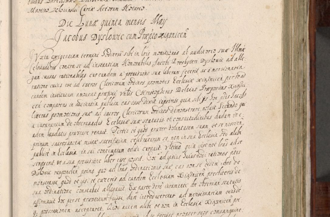Zdjęcie nr 54 dla obiektu archiwalnego: Acta actorum, obligationum, erectionum, decretorum, rovisionum, instutionum, confirmationum caeterarumque causarum et negotiorum ad forum spirituale pertinentium coram R. D. Georgio S. R. E. Cardinali presbytero Radziwiłł nuncupato, perpetuo administratore episcopatus Cracoviensis et Ducatus Severiensis, duce in Olika et Nieśież, Sacrique Romani Imperii principe ab anno 1597 ad annum 1600 diem 12 Februarii inclusive, etiam sub ansentia eius Cracoviae acticatorum.