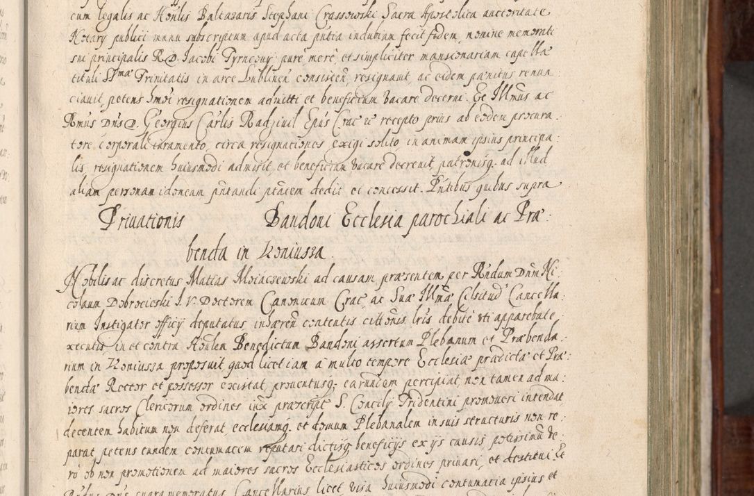 Zdjęcie nr 44 dla obiektu archiwalnego: Acta actorum, obligationum, erectionum, decretorum, rovisionum, instutionum, confirmationum caeterarumque causarum et negotiorum ad forum spirituale pertinentium coram R. D. Georgio S. R. E. Cardinali presbytero Radziwiłł nuncupato, perpetuo administratore episcopatus Cracoviensis et Ducatus Severiensis, duce in Olika et Nieśież, Sacrique Romani Imperii principe ab anno 1597 ad annum 1600 diem 12 Februarii inclusive, etiam sub ansentia eius Cracoviae acticatorum.