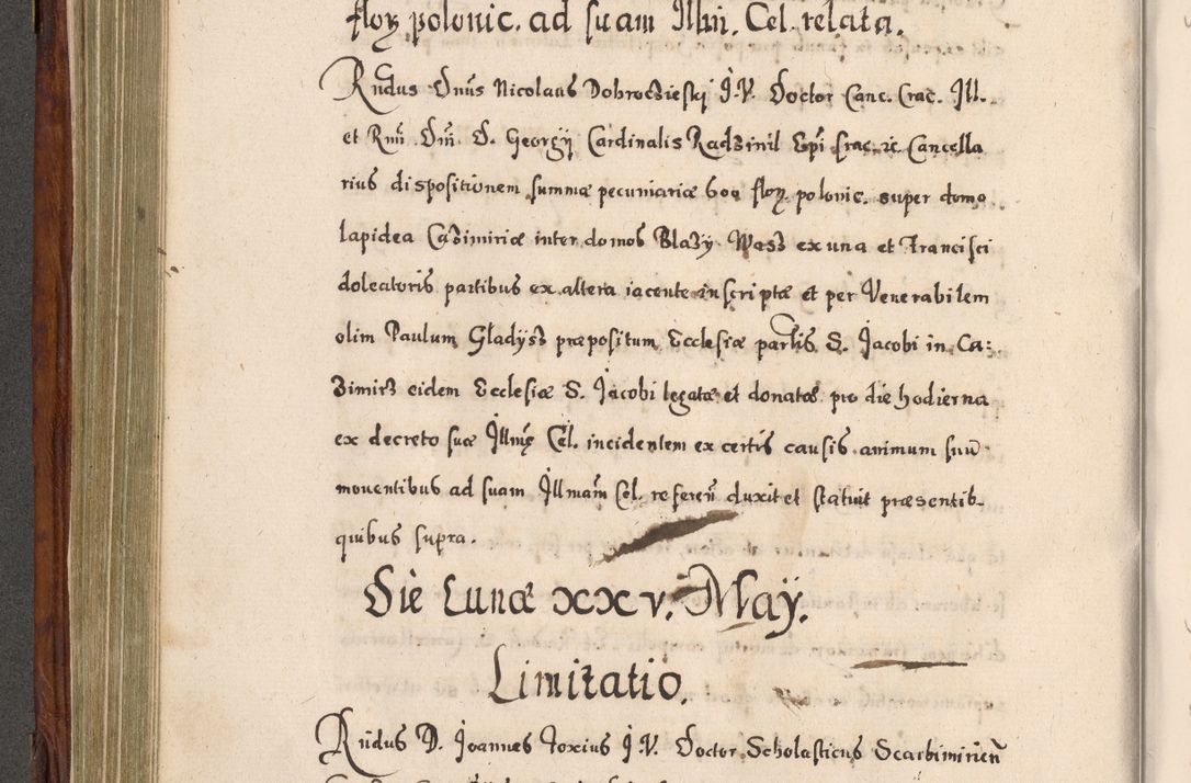 Zdjęcie nr 377 dla obiektu archiwalnego: Acta actorum, obligationum, erectionum, decretorum, rovisionum, instutionum, confirmationum caeterarumque causarum et negotiorum ad forum spirituale pertinentium coram R. D. Georgio S. R. E. Cardinali presbytero Radziwiłł nuncupato, perpetuo administratore episcopatus Cracoviensis et Ducatus Severiensis, duce in Olika et Nieśież, Sacrique Romani Imperii principe ab anno 1597 ad annum 1600 diem 12 Februarii inclusive, etiam sub ansentia eius Cracoviae acticatorum.