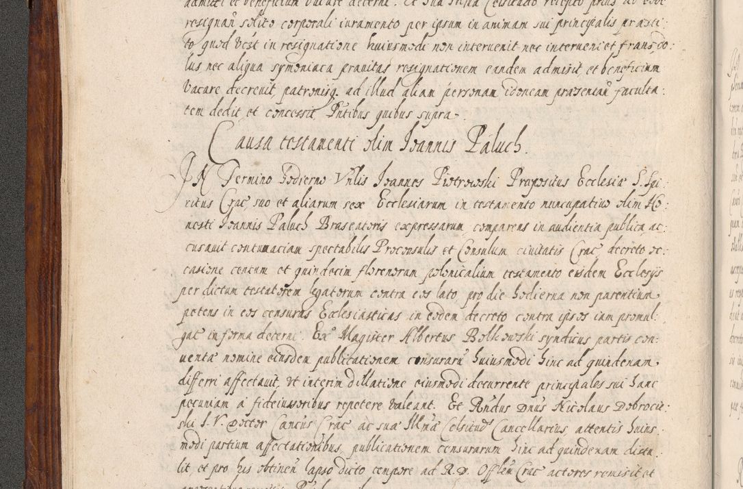 Zdjęcie nr 45 dla obiektu archiwalnego: Acta actorum, obligationum, erectionum, decretorum, rovisionum, instutionum, confirmationum caeterarumque causarum et negotiorum ad forum spirituale pertinentium coram R. D. Georgio S. R. E. Cardinali presbytero Radziwiłł nuncupato, perpetuo administratore episcopatus Cracoviensis et Ducatus Severiensis, duce in Olika et Nieśież, Sacrique Romani Imperii principe ab anno 1597 ad annum 1600 diem 12 Februarii inclusive, etiam sub ansentia eius Cracoviae acticatorum.