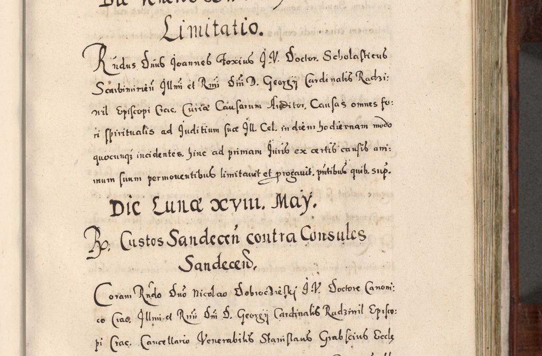Zdjęcie nr 370 dla obiektu archiwalnego: Acta actorum, obligationum, erectionum, decretorum, rovisionum, instutionum, confirmationum caeterarumque causarum et negotiorum ad forum spirituale pertinentium coram R. D. Georgio S. R. E. Cardinali presbytero Radziwiłł nuncupato, perpetuo administratore episcopatus Cracoviensis et Ducatus Severiensis, duce in Olika et Nieśież, Sacrique Romani Imperii principe ab anno 1597 ad annum 1600 diem 12 Februarii inclusive, etiam sub ansentia eius Cracoviae acticatorum.