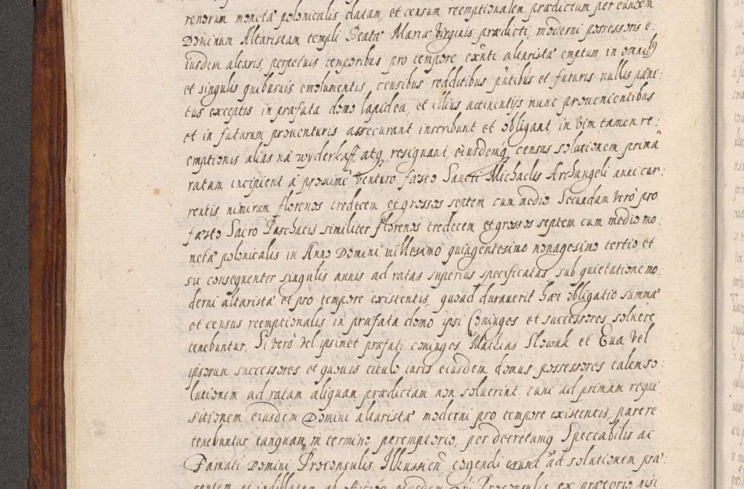 Zdjęcie nr 35 dla obiektu archiwalnego: Acta actorum, obligationum, erectionum, decretorum, rovisionum, instutionum, confirmationum caeterarumque causarum et negotiorum ad forum spirituale pertinentium coram R. D. Georgio S. R. E. Cardinali presbytero Radziwiłł nuncupato, perpetuo administratore episcopatus Cracoviensis et Ducatus Severiensis, duce in Olika et Nieśież, Sacrique Romani Imperii principe ab anno 1597 ad annum 1600 diem 12 Februarii inclusive, etiam sub ansentia eius Cracoviae acticatorum.