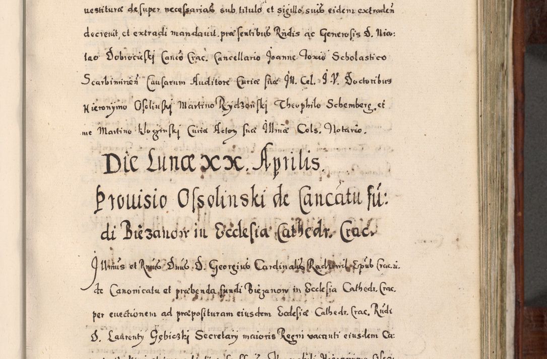 Zdjęcie nr 364 dla obiektu archiwalnego: Acta actorum, obligationum, erectionum, decretorum, rovisionum, instutionum, confirmationum caeterarumque causarum et negotiorum ad forum spirituale pertinentium coram R. D. Georgio S. R. E. Cardinali presbytero Radziwiłł nuncupato, perpetuo administratore episcopatus Cracoviensis et Ducatus Severiensis, duce in Olika et Nieśież, Sacrique Romani Imperii principe ab anno 1597 ad annum 1600 diem 12 Februarii inclusive, etiam sub ansentia eius Cracoviae acticatorum.