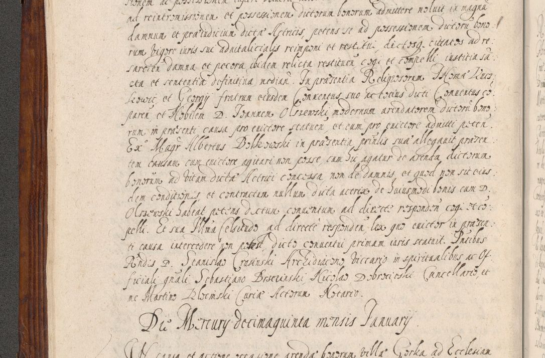 Zdjęcie nr 23 dla obiektu archiwalnego: Acta actorum, obligationum, erectionum, decretorum, rovisionum, instutionum, confirmationum caeterarumque causarum et negotiorum ad forum spirituale pertinentium coram R. D. Georgio S. R. E. Cardinali presbytero Radziwiłł nuncupato, perpetuo administratore episcopatus Cracoviensis et Ducatus Severiensis, duce in Olika et Nieśież, Sacrique Romani Imperii principe ab anno 1597 ad annum 1600 diem 12 Februarii inclusive, etiam sub ansentia eius Cracoviae acticatorum.
