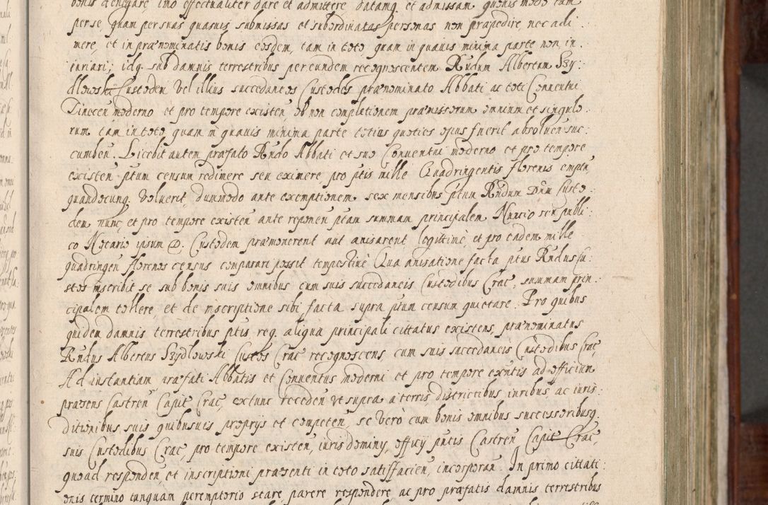 Zdjęcie nr 18 dla obiektu archiwalnego: Acta actorum, obligationum, erectionum, decretorum, rovisionum, instutionum, confirmationum caeterarumque causarum et negotiorum ad forum spirituale pertinentium coram R. D. Georgio S. R. E. Cardinali presbytero Radziwiłł nuncupato, perpetuo administratore episcopatus Cracoviensis et Ducatus Severiensis, duce in Olika et Nieśież, Sacrique Romani Imperii principe ab anno 1597 ad annum 1600 diem 12 Februarii inclusive, etiam sub ansentia eius Cracoviae acticatorum.